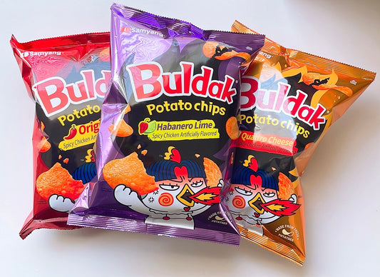 BULDAK Potato Chips - 3 Flavor Variety Pack