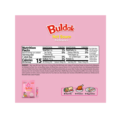 BULDAK Hot Sauce Sticks Carbonara - On the GO